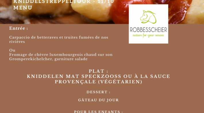 Kniddelstrëppeltour Menu
