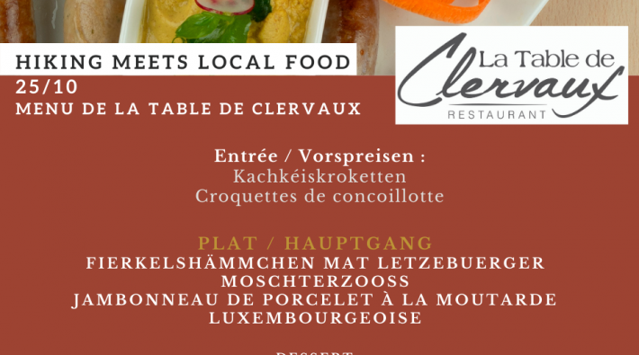 Hiking meets local food - 25 10 Menu